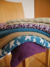 Thick Winter Baby Blanket 100% Merino Wool Pattern