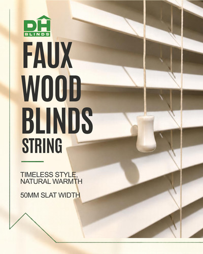 White faux wood - faux, venetian