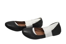 Lucky Brand Emmie Shoes Womens Size 9 Black Leather Ballet Flats LK-EMMIE