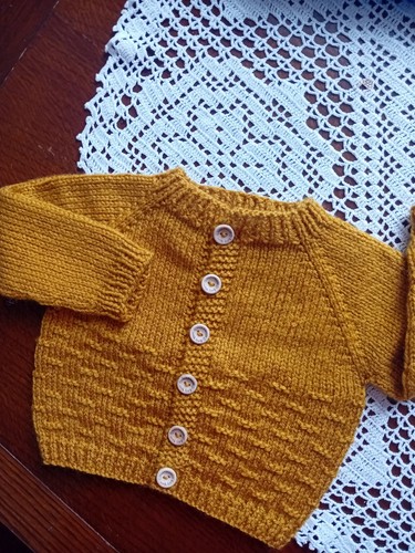 Handknitted cardigan for 6 - cardigan,