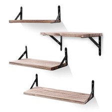 2Pcs Wooden Floating Shelves