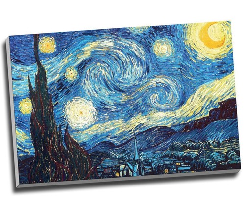 Van gogh starry night canvas - starry,
