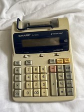 Sharp EL-1801C 2 Color Print 12 Digit Electronic Printing Calculator Vintage
