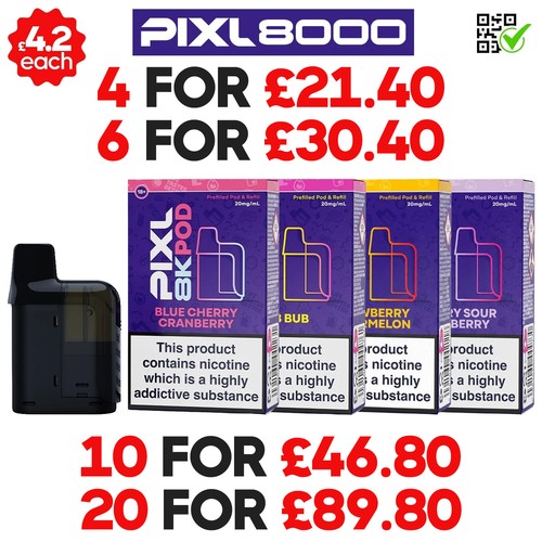 Pixl 8000 prefilled vape pods - pixl,