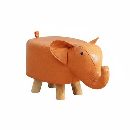 Wooden elephant step stool - elephant,