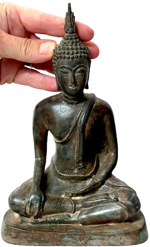 Antique bronze buddha thai - antique,