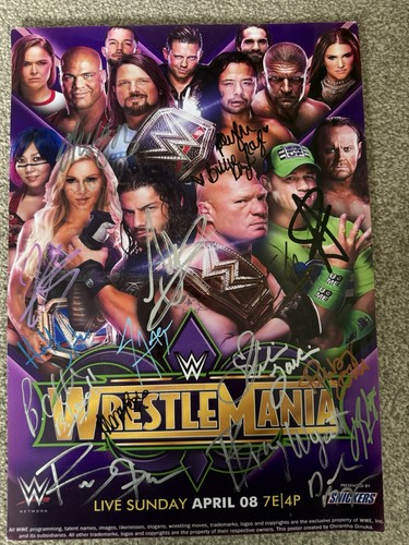 Wwe wrestlemania signed - wrestlemania, 34