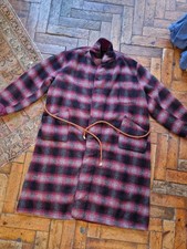 Vintage 50s/60s Invicta Tartan Dressing Gown Wool Robe L