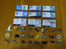 Job Lot Collection Of Vintage & Modern RSPB Birds Animals Insects Flowers Badges