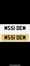 MS51 DEM Private Number Plate Cherish Personal Registration On Retention