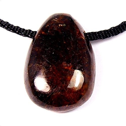 Red garnet drilled tumble - drilled,
