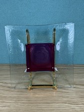 Square Wavy Glass 17cm Stylish