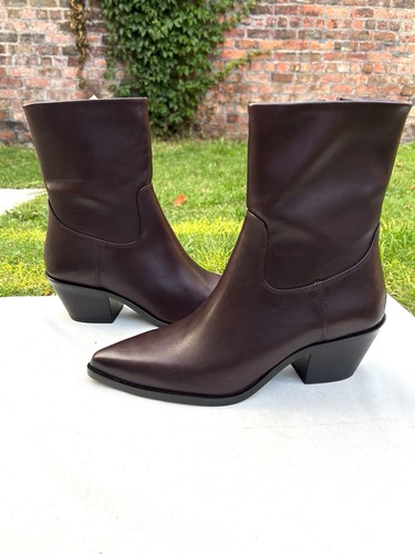 Zara leather ankle - zara,