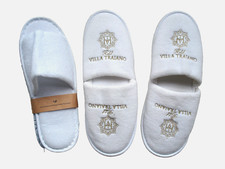 Bundle 3 pairs of SPA & Hotel white towelling disposable slippers