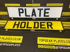 2 x 3D Gloss Gel - Quick Release - Number Plate Holder Surround - VXR: RED