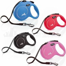 Flexi Dog Lead Classic Tape Retractable Reflective 3m, 5m or 8m
