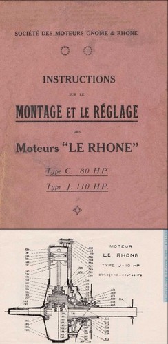 Rhone aero engine - le,