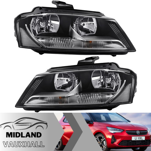 Pair headlights audi - headlights,