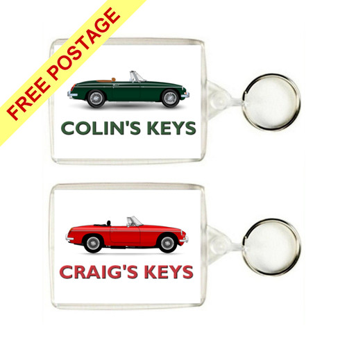 Personalised acrylic keyrings - personalised,
