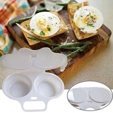 Microwave Egg Poacher Kitchen Steam Maker Cooker 2 Eggs Poach Breakfast Kitchen.
