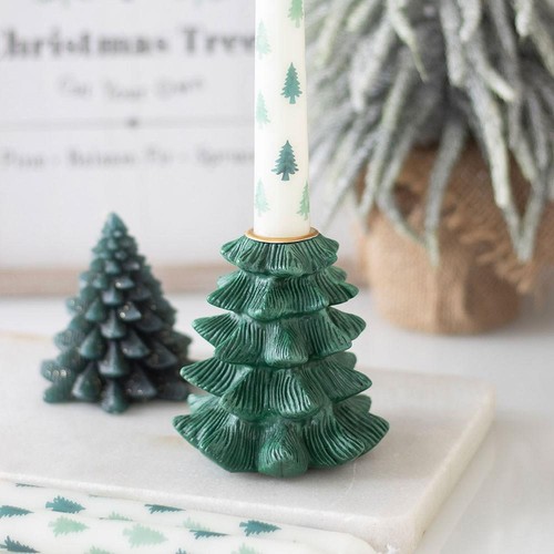 Green fir tree shaped - fir, candle