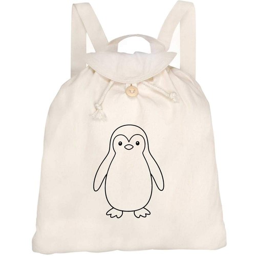 Penguin canvas rucksack - 'penguin',