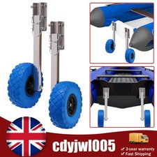 Stainless Launching Wheels Inflatable Boat Transom Wheel Fold Dinghy Rear Wheel!