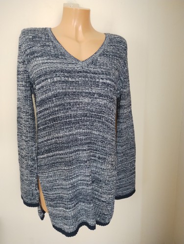 Navy mix longline jumper - h&m,