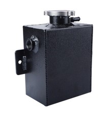 1.2L Universal Aluminum Coolant Reservoir Overflow Expansion Header Tank Black