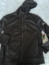 Ozark Trail Men's sz. L "Softshell jacket" black hooded coat. New w/tags.