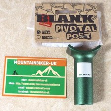 NOS - BLANK PIVOTAL SLAMMED 75MM X 25.4MM ANODISED GREEN ALLOY BMX SEATPOST