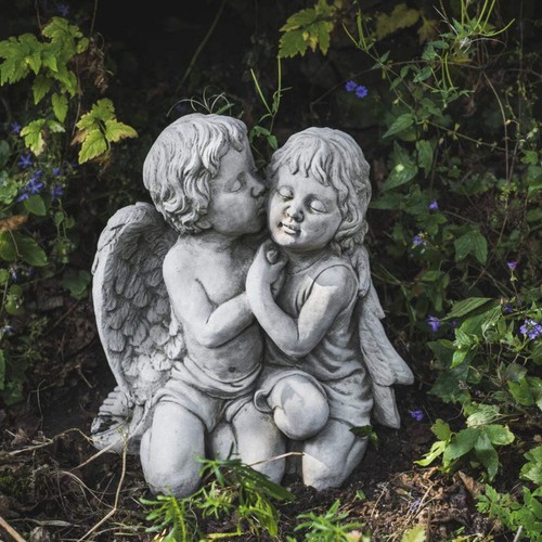 Charming cupid lovers - charming, stone