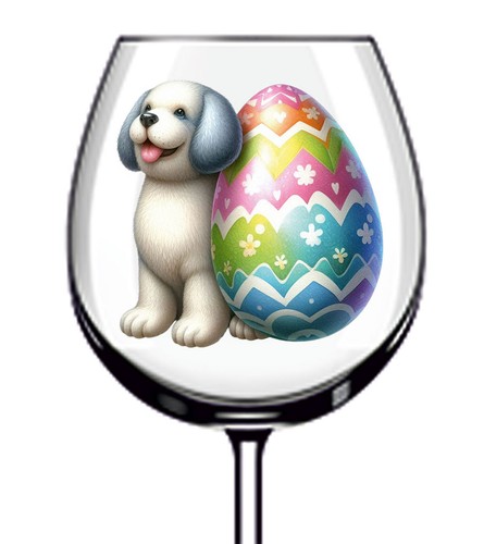 12x colourful easter puppy - colourful,