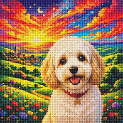 Cavachon puppy dog summer - cavachon,