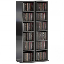 HOMCOM Set of 2 CD Storage