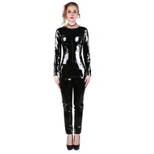 New black glossy pvc long - pvc,