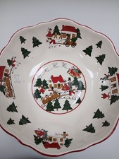 Masons Christmas Village large Fruit Bowl  1983 - Revised (see description)