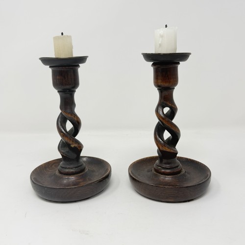 Vintage barley twist wooden - barley,