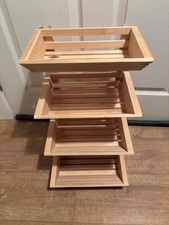 Wooden 4 Tier Vegetable Storage Rack - 550 mm height