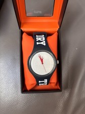 Superdry Navy Campus Silicone Strap Watch With White Face