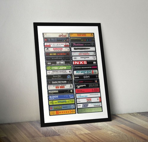 80s music cassette poster - cassette,