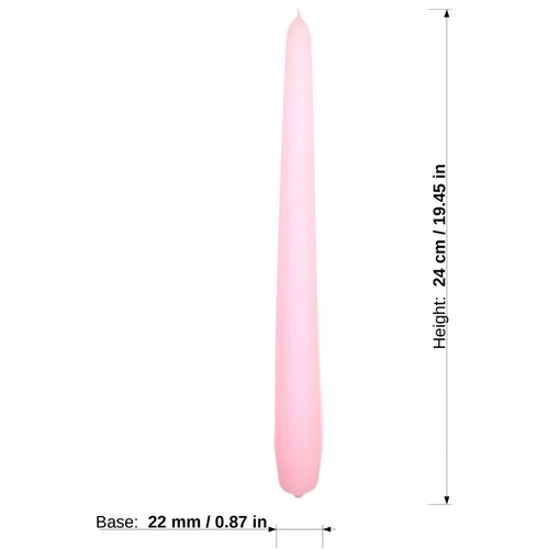 Pair solid coloured tapered - pair,