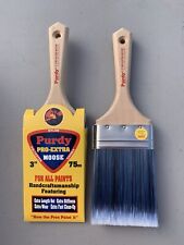 (2) PURDY PRO EXTRA MOOSE 3” FLAT BRUSHES *NEW*