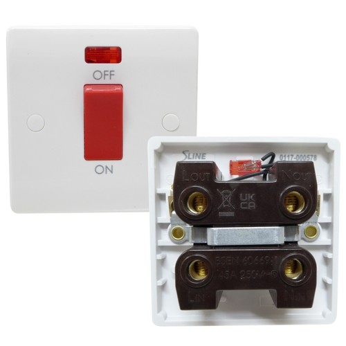Amp cooker switch with - switch, neon