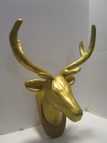 Handcrafted gold papier mache - gold,