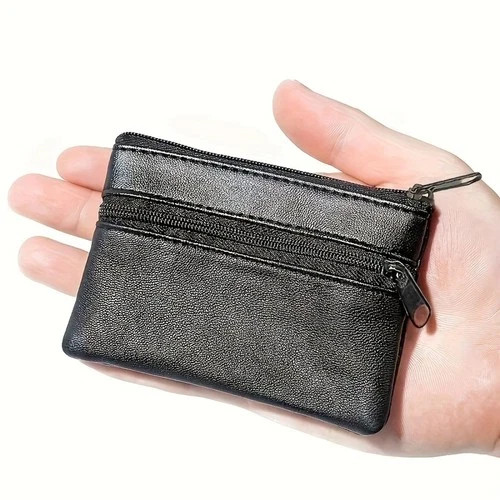 Leather mini coin - coin, unisex