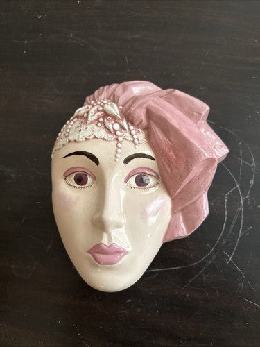 Vintage ceramic lady face - ceramic,