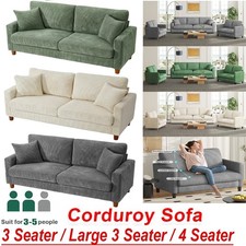3/4 Seater Corduroy Sofa Jumbo