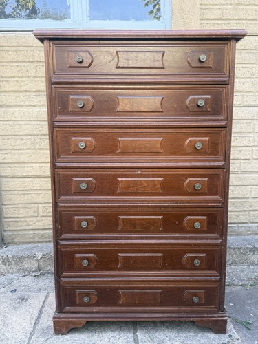 Vintage solid wood tallboy - wood,