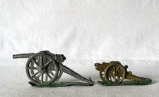 2 Antique Painted Solid Lead